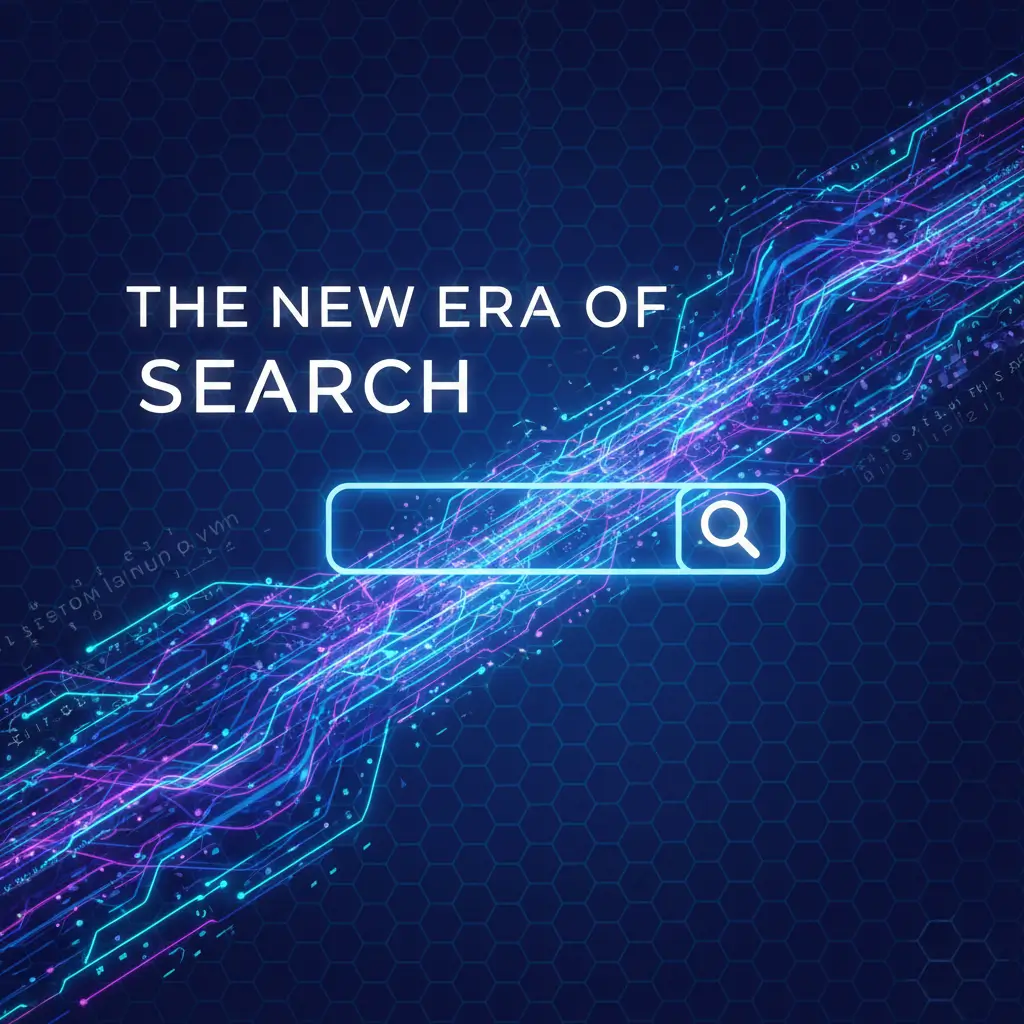 Abstract graphic representing the new era of AI search